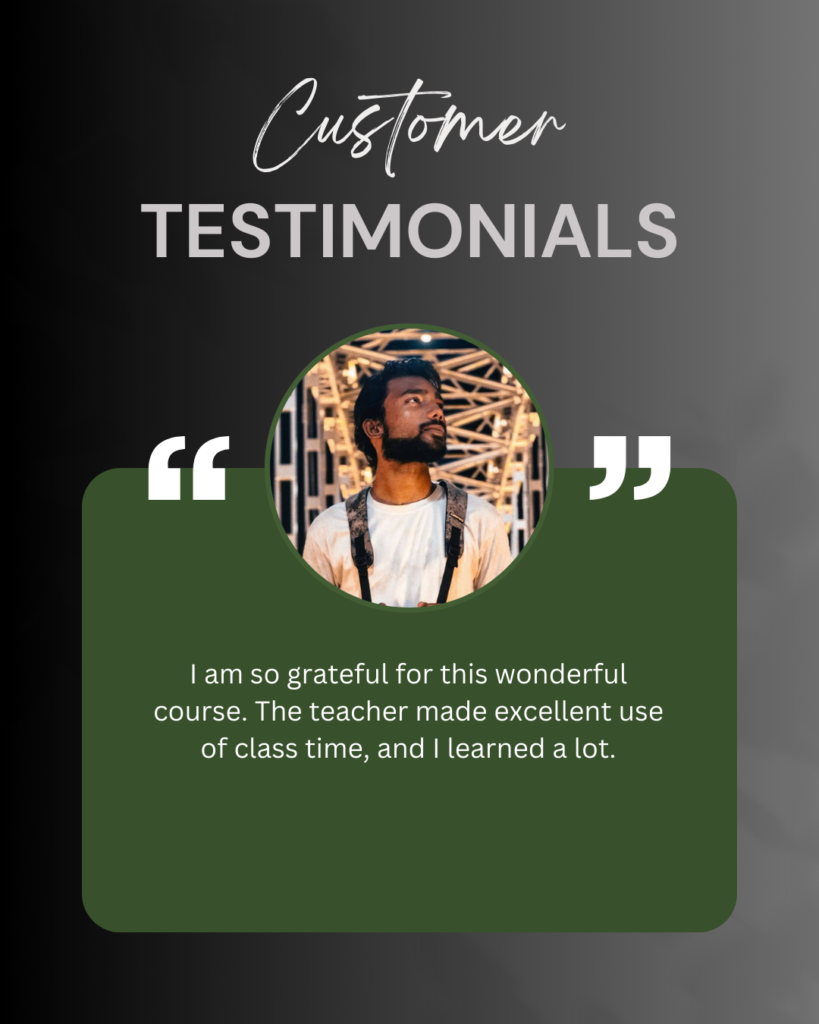 Thank you for a great course. Great presentation style with lots of opportunities to ask questions and talk about real life examples which all made for a really enjoyable and informative course. T (2)